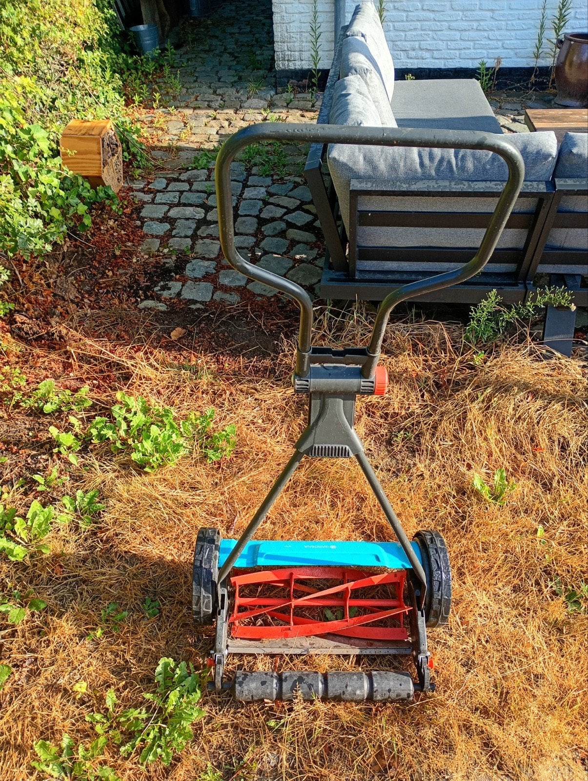 Gardena grasmaaier nieuw, Tuin en Terras, Grasmaaiers, Ophalen