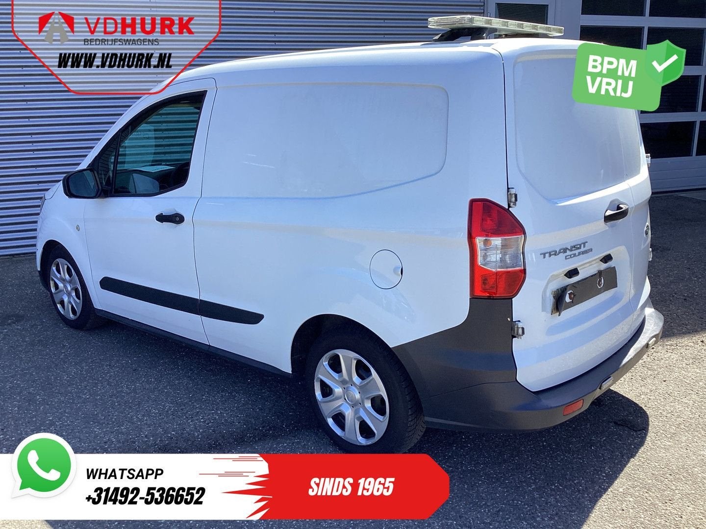 Ford Transit Courier 1.5 TDCI 100 pk Trend Stoelverw./ Inric, Electronic Stability Program (ESP), Wit, Bedrijf, Ford