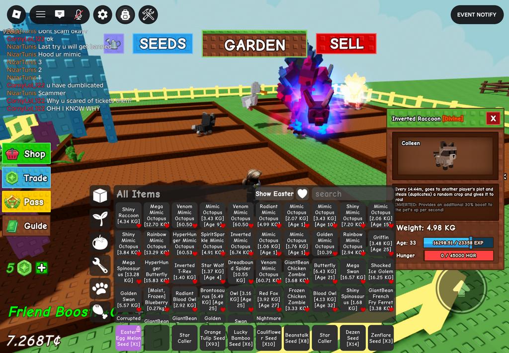 Cultivez un roblox de jardin, Enlèvement ou Envoi, Neuf, Autre