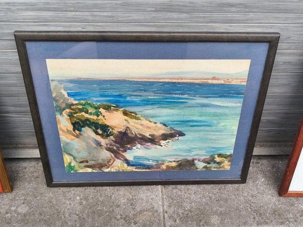 Aquarelle marine signe, Antiquités & Art, Enlèvement ou Envoi