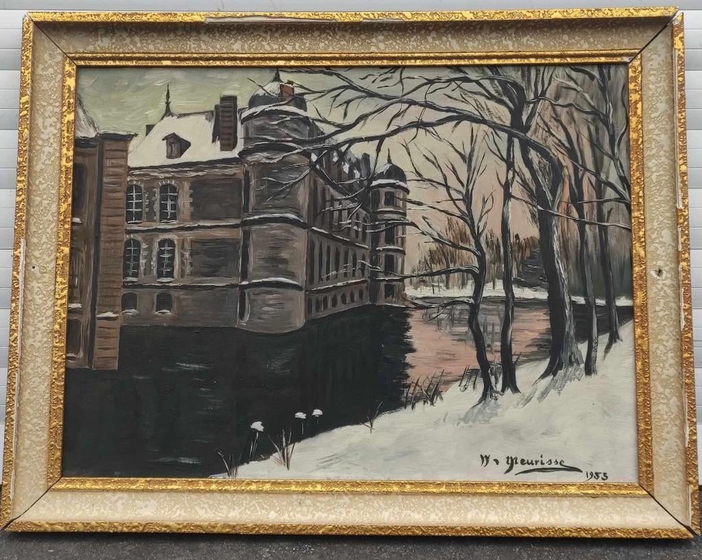 Huile sur panneau signe Willy meurisse, Antiek en Kunst, Ophalen of Verzenden