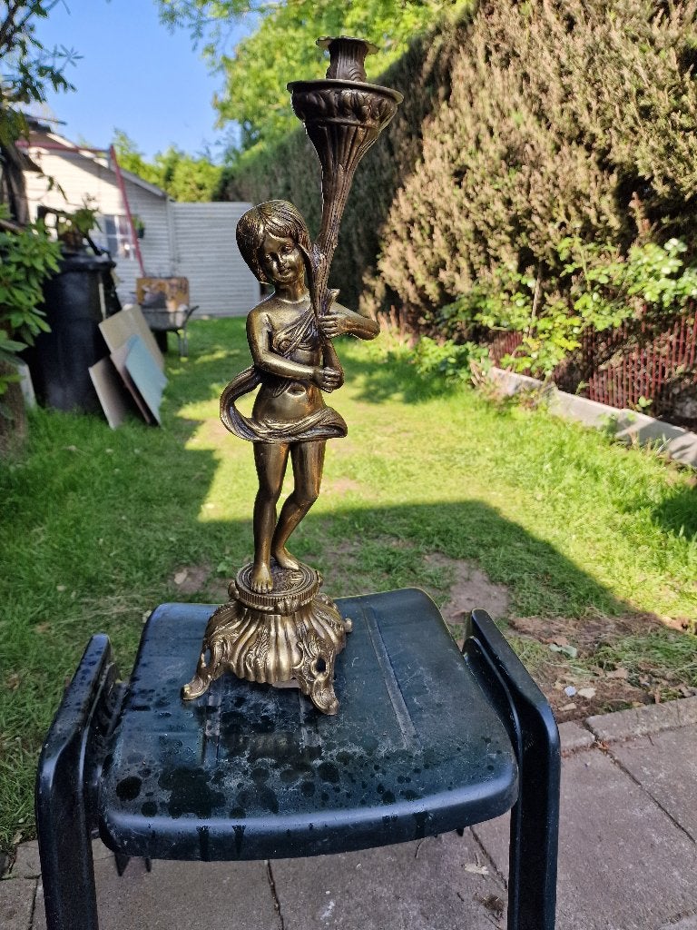 kaarshouder /beeld/brons, Ophalen, Koper of Brons
