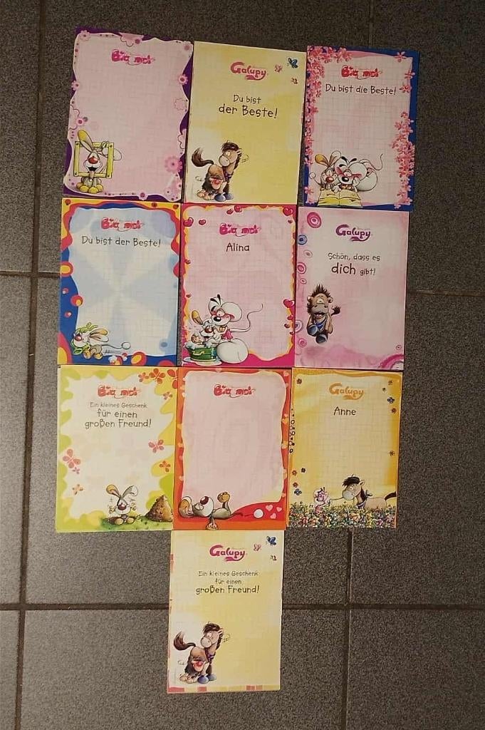 9 zeldzame duitse A6 blaadjes, Enlèvement ou Envoi, Diddl, Neuf
