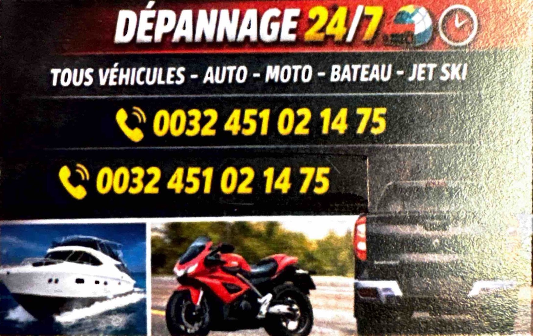 Dépannage et transport, Enlèvement ou Envoi