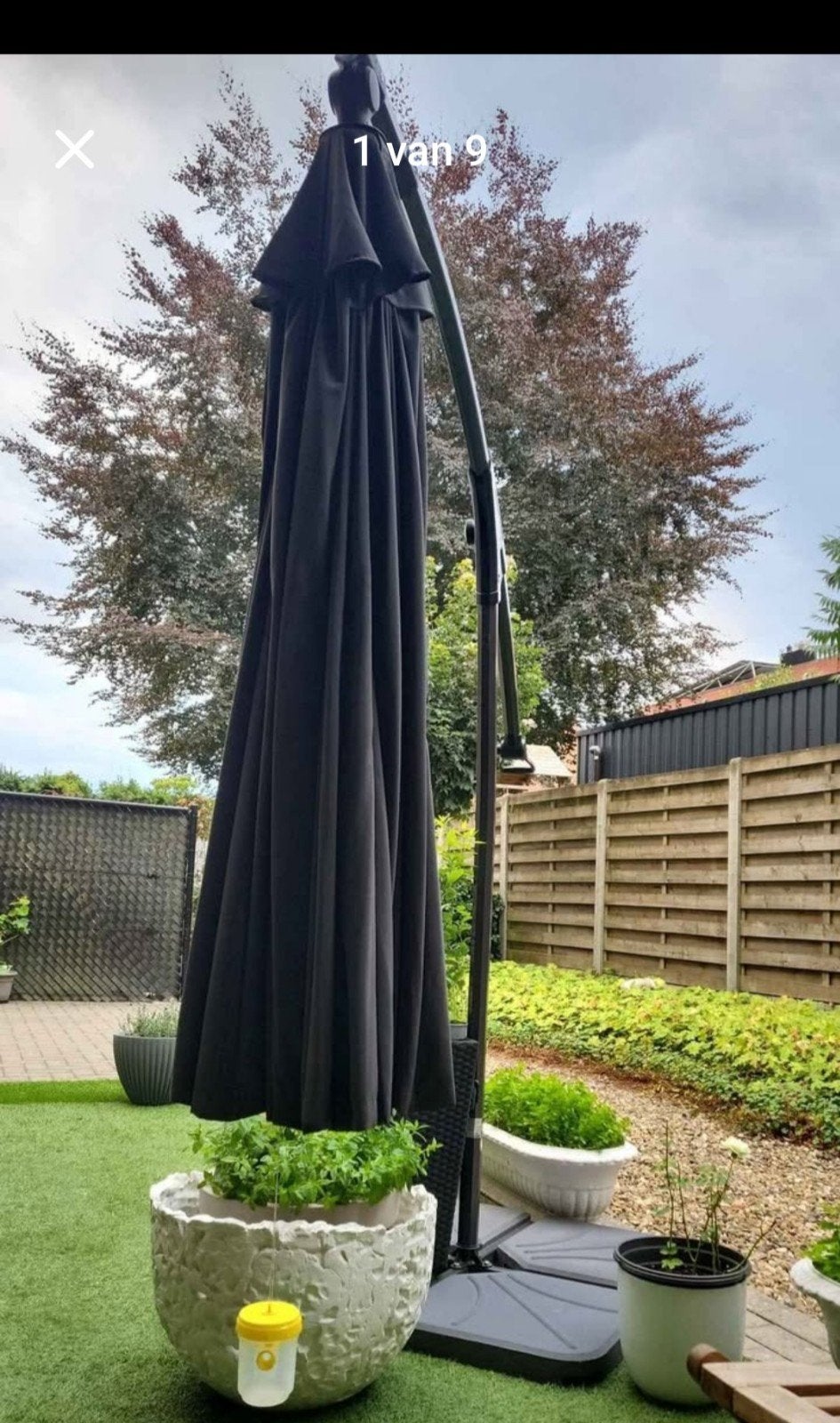 Mooie zweefparasol, Tuin en Terras, Parasols, Zweefparasol, Ophalen