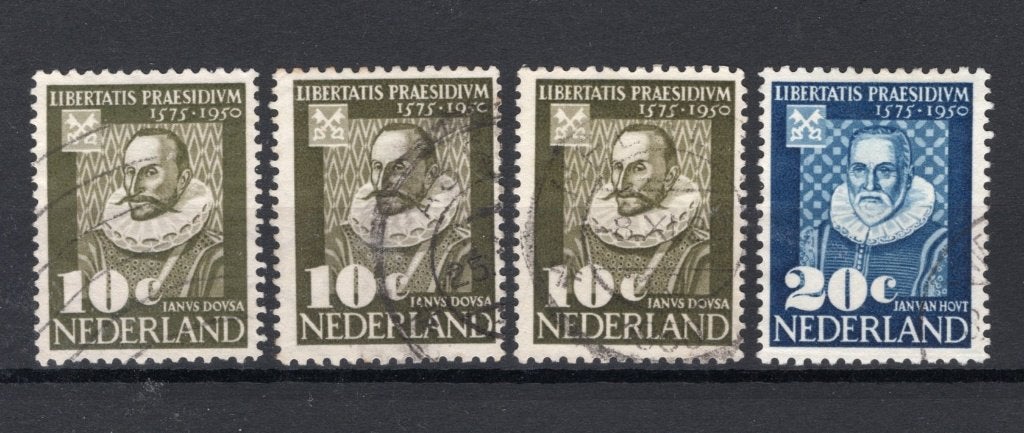 PAYS-BAS 561/562 estampillés 1950 - Université de Leiden, Envoi, Après 1940, Affranchi