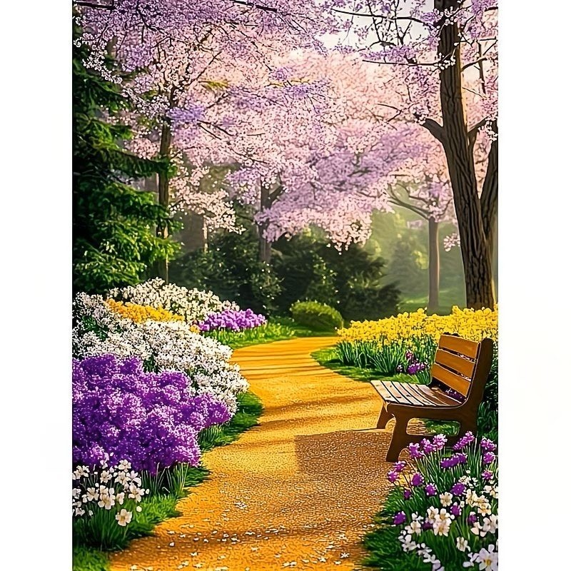 Bouquet de fleurs à peindre au diamant, 50 x 40 cm, n 65, Neuf, Multicolore, Diamond painting, Autres matériaux