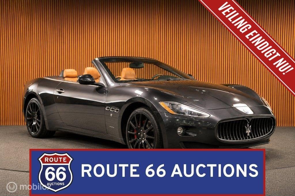 Maserati GranCabrio | 2010 | Route 66 Auctions, Auto's, Maserati, Gebruikt, Zwart, Bedrijf, Handgeschakeld