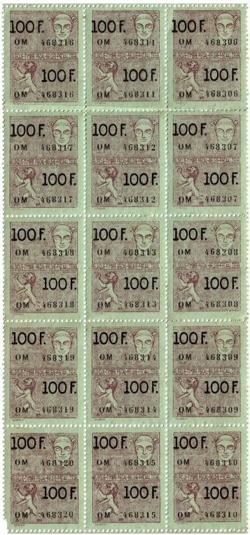 Belgische taxzegels, Ophalen, Nieuw