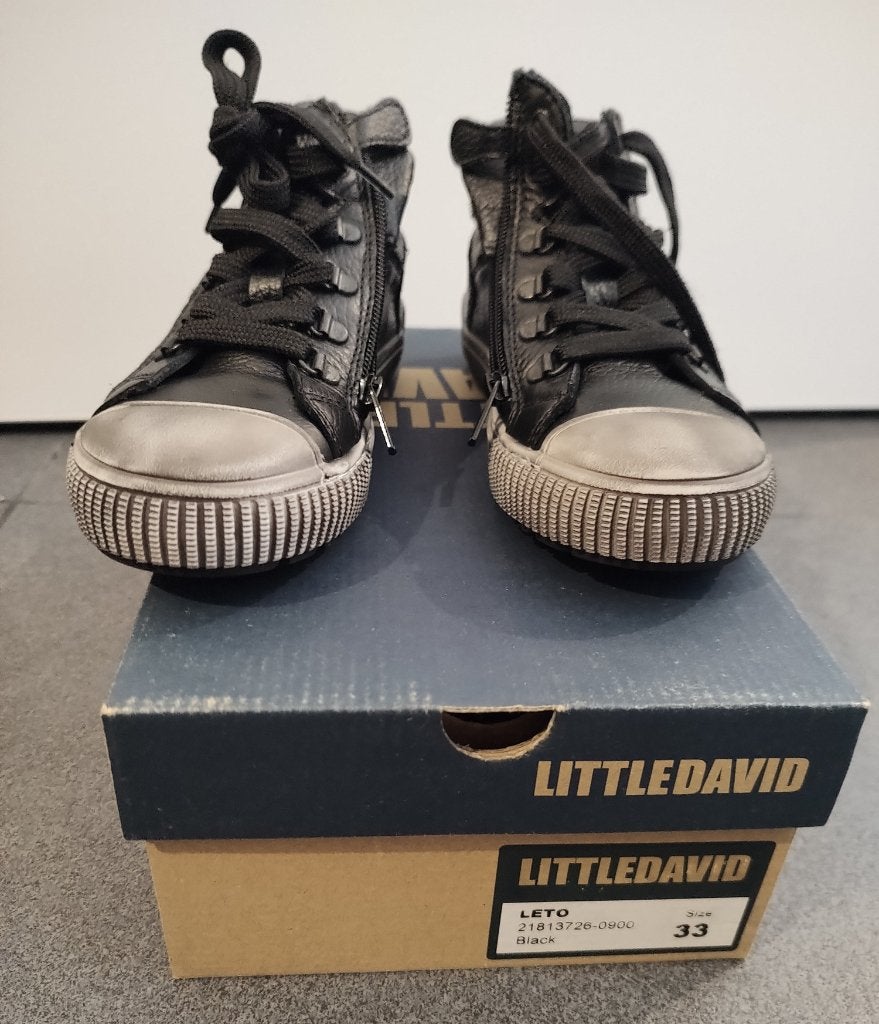 Mooie lederen zwarte schoenen Little David, maat 33 (nieuw), Enfants & Bébés, Neuf, Garçon, Enlèvement ou Envoi, Little david