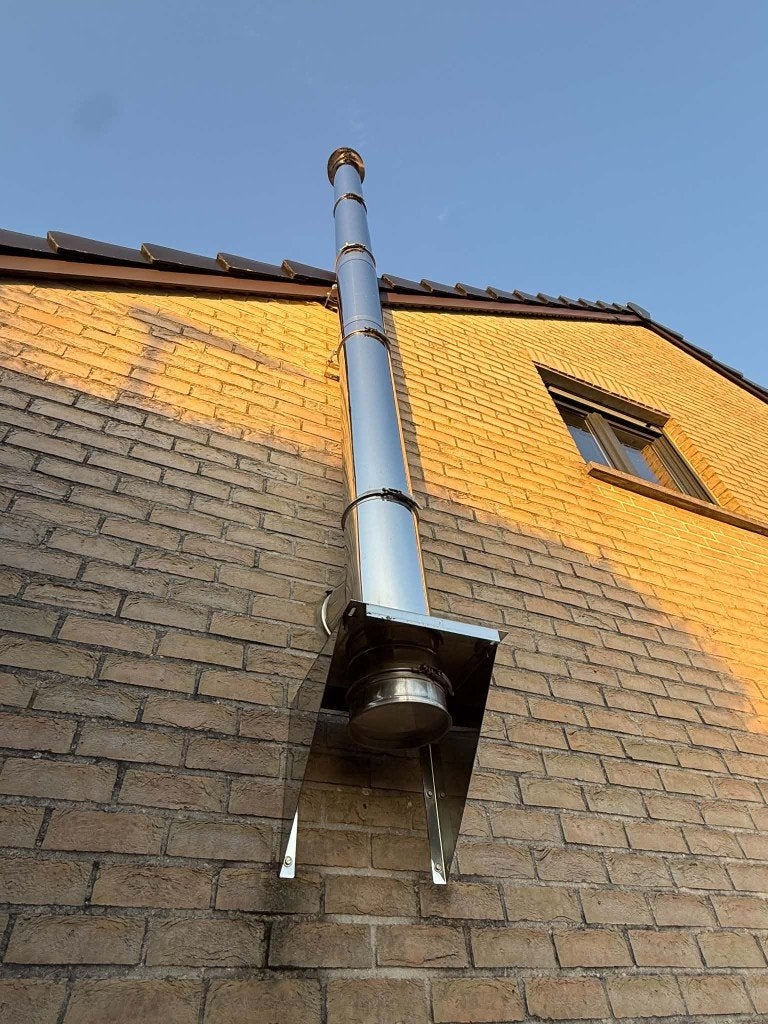 Conduit de cheminée exterieur en Inox, Maison & Meubles, Enlèvement, Comme neuf, Cheminée au bois