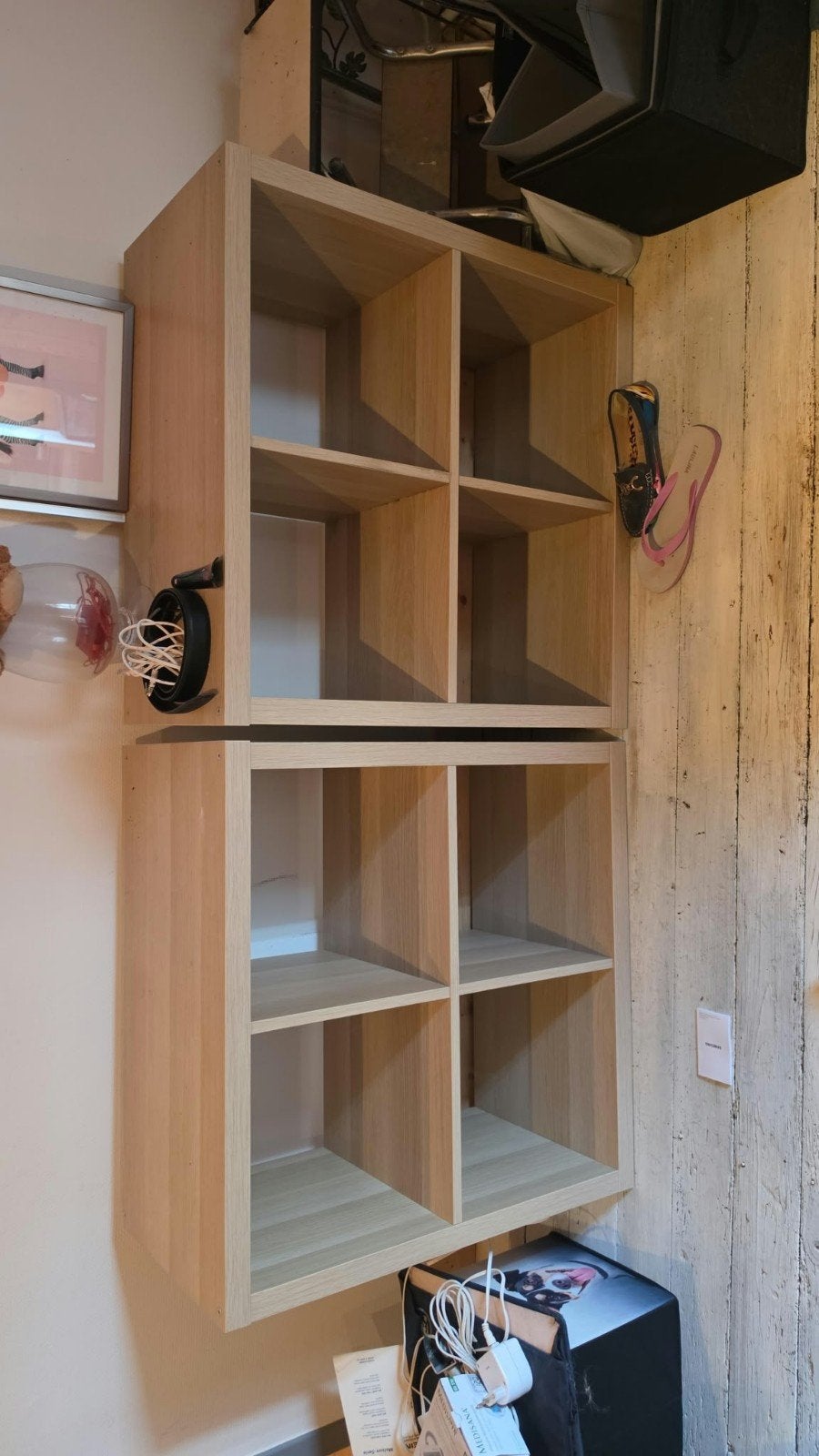 3 étagères IKEA Kallax 2x2 4 cases chêne blanchi, Enlèvement, Chêne