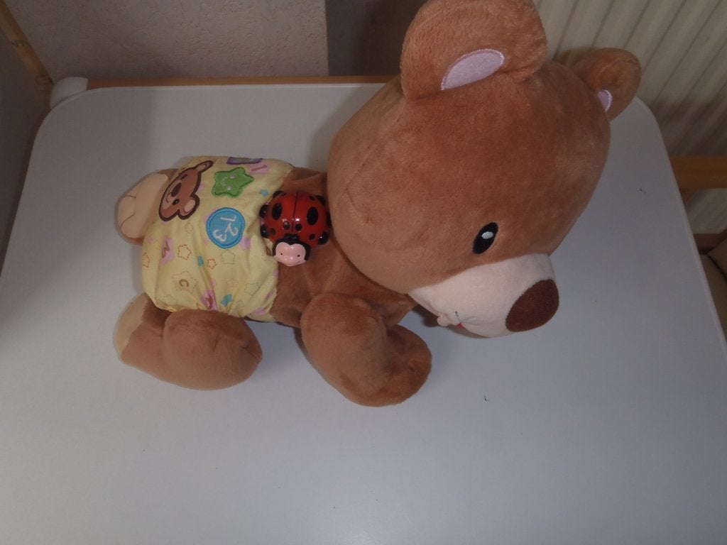 Vtech teddybeer 1-2-3 volg mij..., Ophalen of Verzenden, Zo goed als nieuw