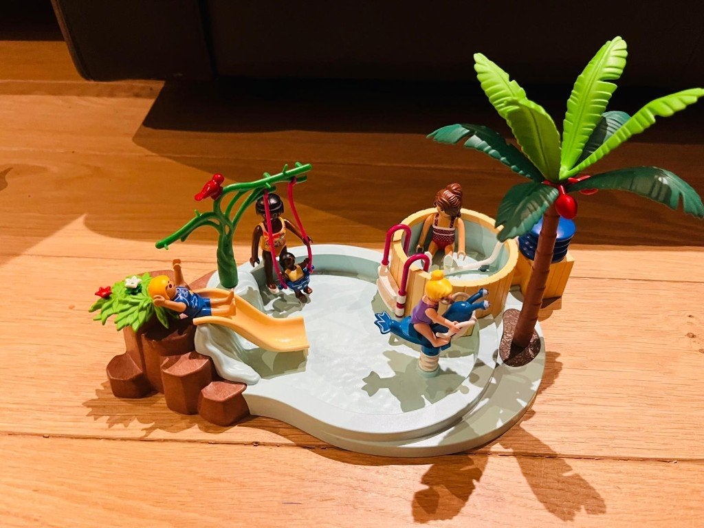 Playmobil waterpret: zwembad en speedboot, Véhicule, Family fun, Comme neuf, Kit complet