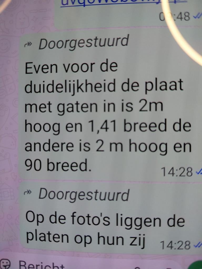 GLAZEN DOUCHEWAND MET ACRYLPLATEN ZEER GOEDE STAAT, Ophalen