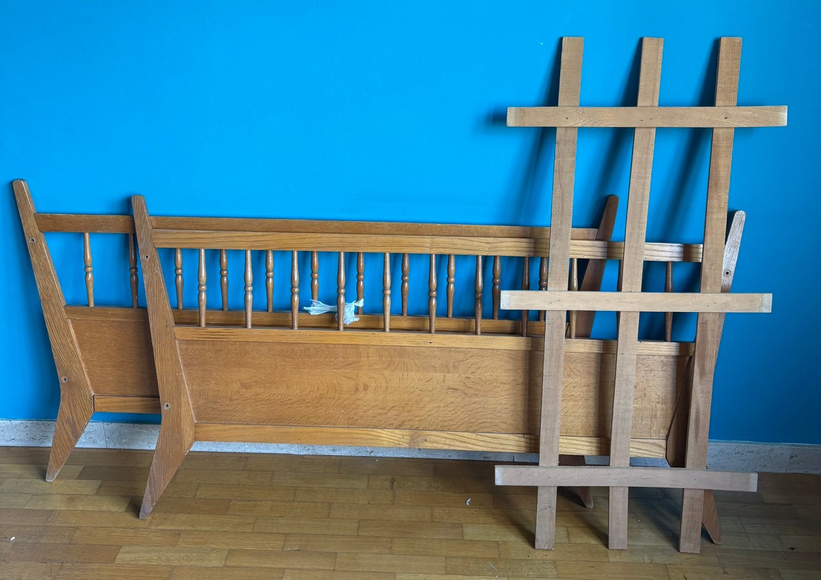 Lit bébé ancien en chêne complet, Enlèvement, Utilisé