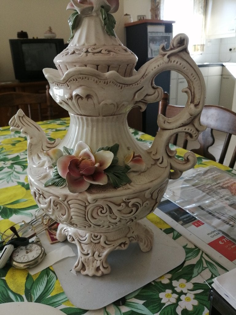 keramiek schalen met bloemmotieven, Ophalen