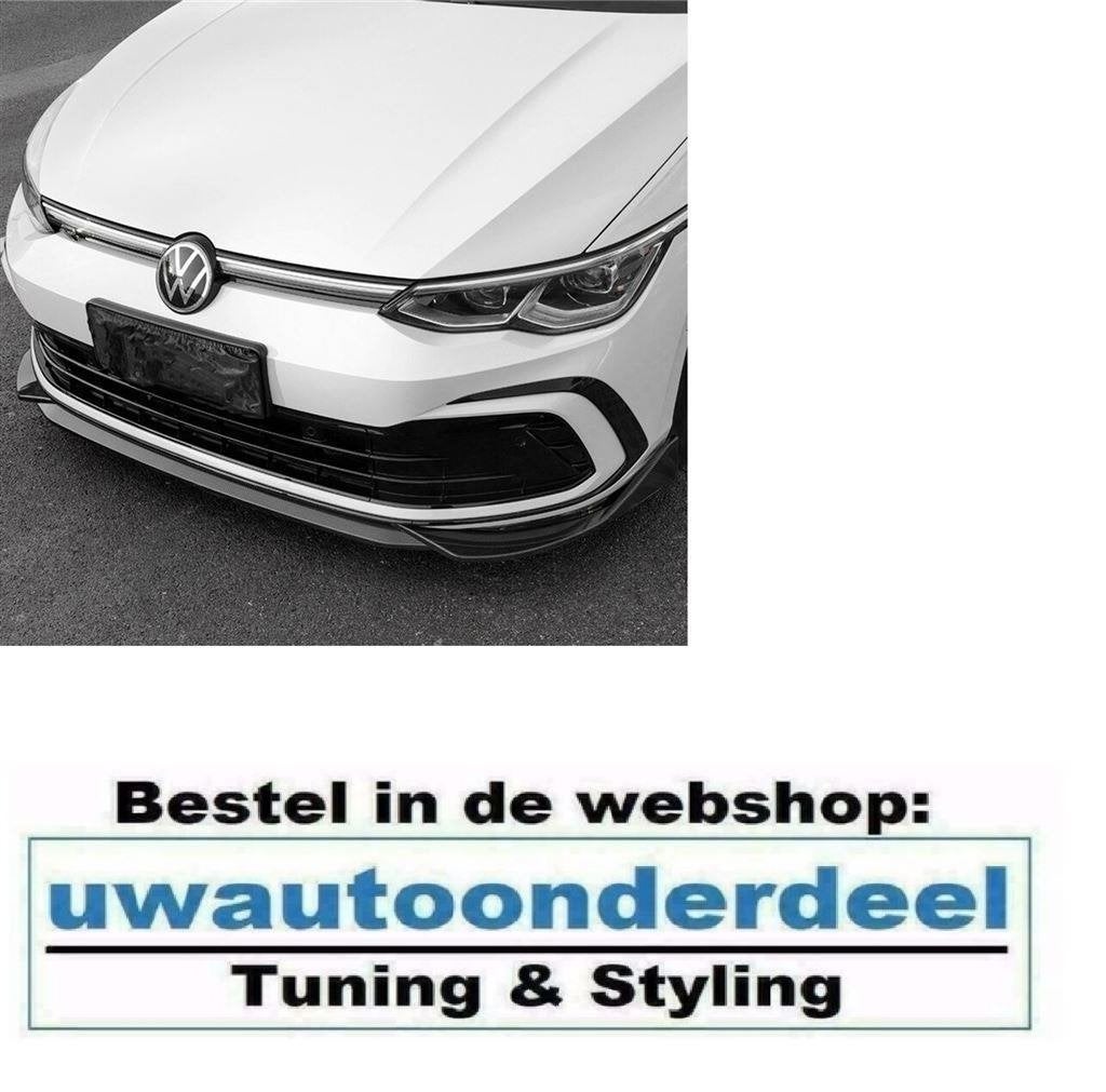 Spoiler Splitter Lip Hoogglans Zwart Geschikt voor VW Golf 8, Envoi