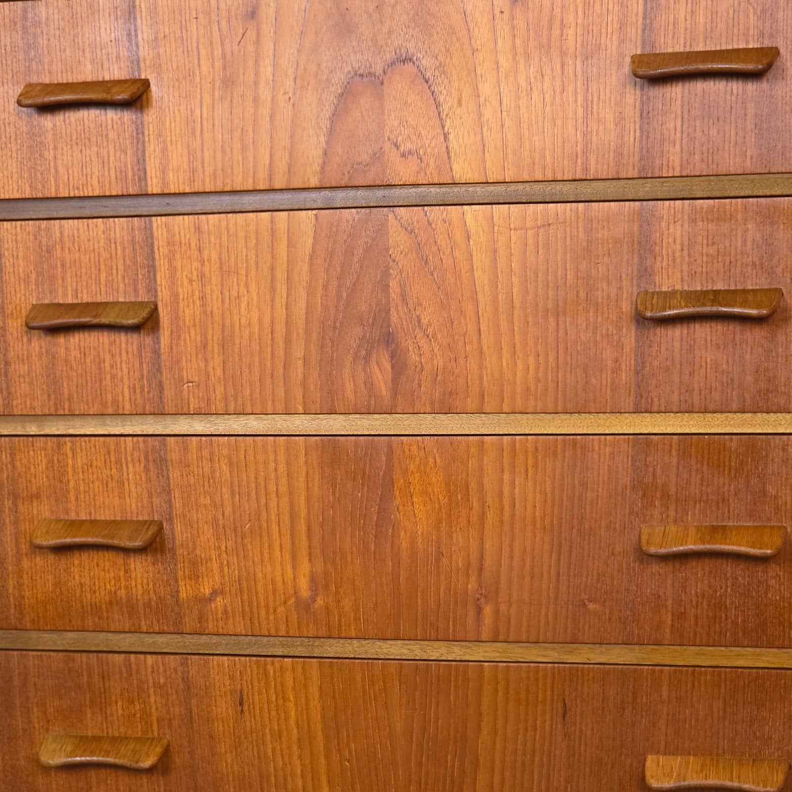 Vintage Deense ladekast, teak 6 lades jaren 60 Scandinavisch, Ophalen, Zo goed als nieuw, Danish, commode, kommode ladenkast, chest of drawers, retro