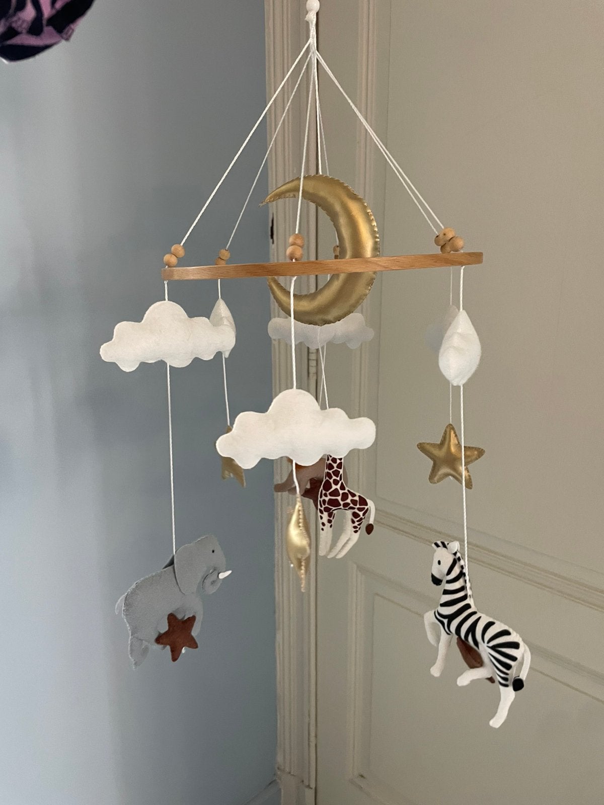 Safari Baby mobiel Fay & May, Kinderen en Baby's, Ophalen, Overige merken, Zo goed als nieuw, Ophangbaar