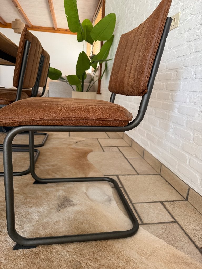 6 eetkamerstoelen, Ophalen, Gebruikt, Bruin, Vijf, Zes of meer stoelen