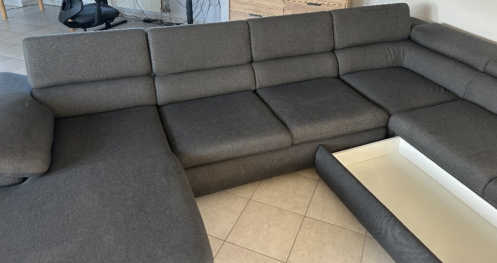 Hoek Zetel - Nieuwstaat 340 CM X 250 CM, Huis en Inrichting, Ophalen, Zo goed als nieuw, Stof, Modern