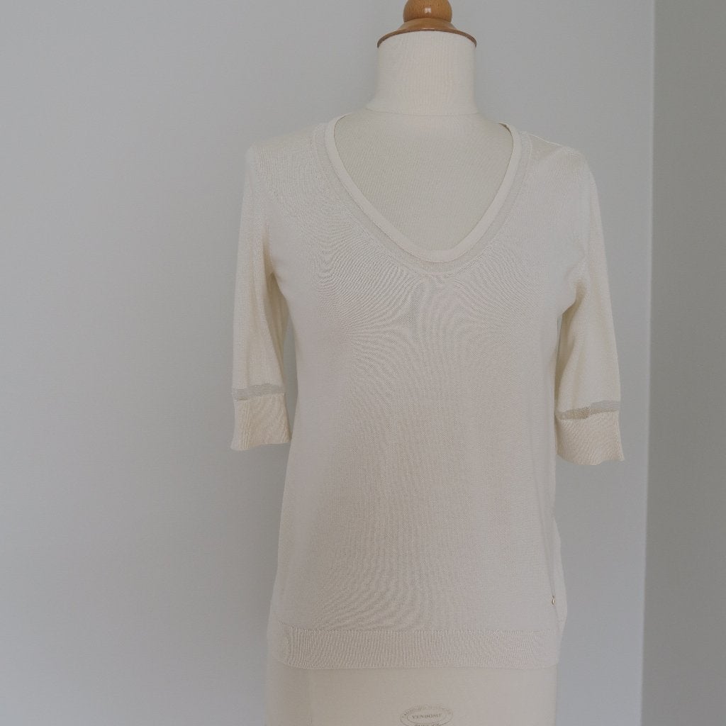 Fijn ecru truitje - Xandres - XS, Overige kleuren, Ophalen of Verzenden, Zo goed als nieuw, Maat 34 (XS) of kleiner