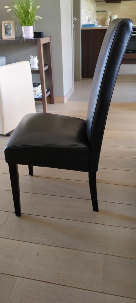 Stoelen met hoge leuning donkerbruin, Gebruikt, Bruin, Vijf, Zes of meer stoelen, Ophalen