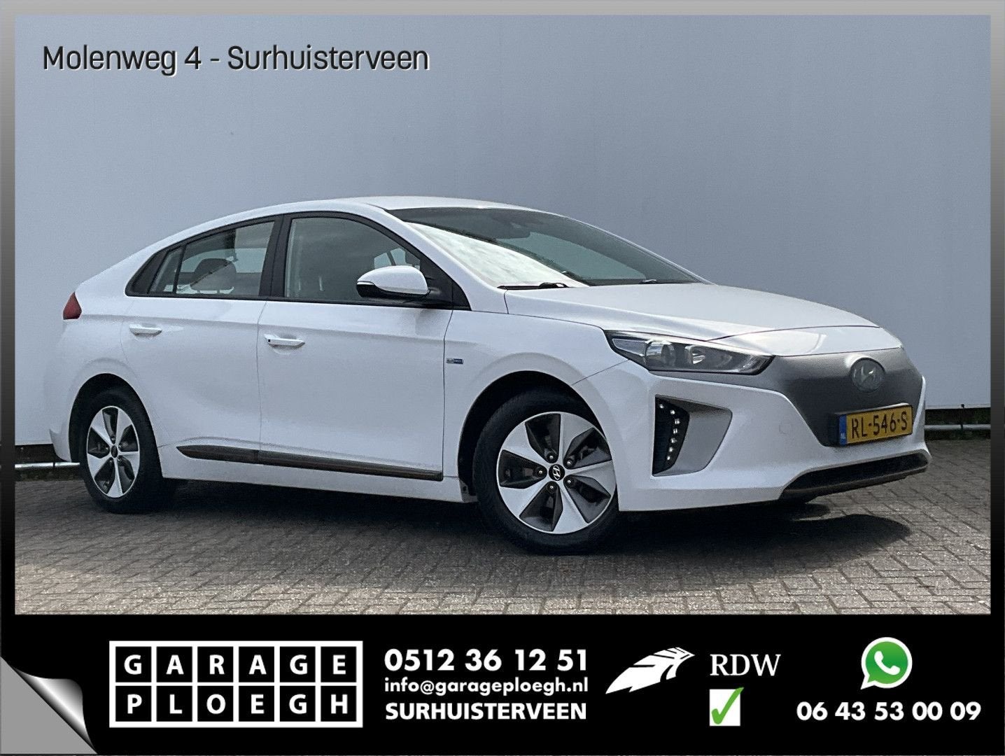 Hyundai IONIQ Comfort EV SOH 90% Adapt.Cruise 1Eig Navi/Cam, Auto's, Hyundai, Automaat, Wit, Te koop, Electronic Stability Program (ESP)