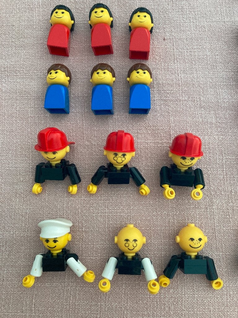 Lego Vintage poppetjes + wielen, Ophalen of Verzenden, Gebruikt, Lego