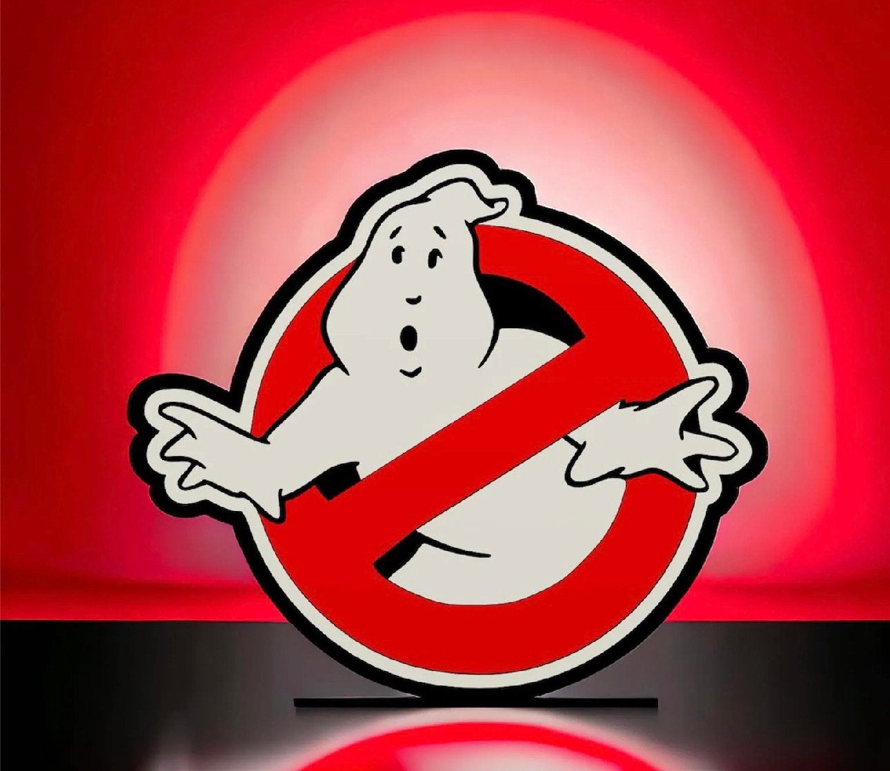 Ghostbusters Logo LED Lamp - USB stekker 26 cm, Verzamelen, Merken en Reclamevoorwerpen, Verzenden, Nieuw, Reclamebord