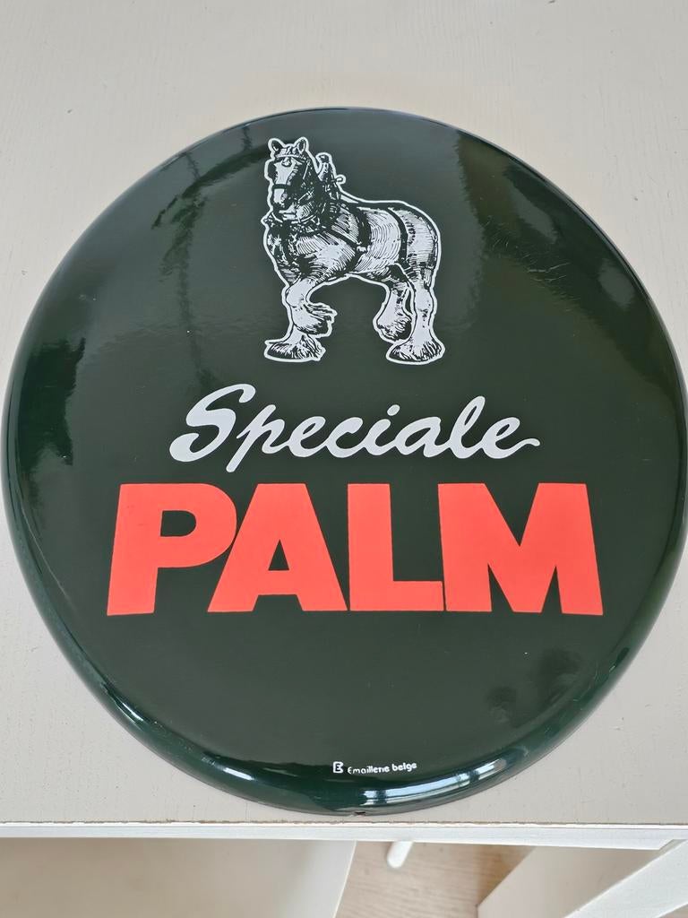 Emaillebord Palm bier (Emaillerie Belge), Verzamelen, Ophalen of Verzenden