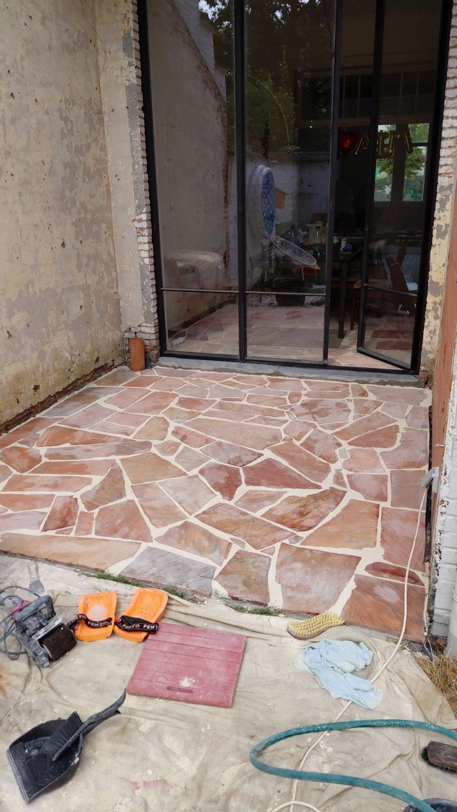 Flagstones - roze, Neuf, Tuiles de terrasse, Moins de 5 m², Enlèvement