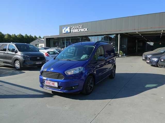 Ford Transit Courier SPORT 1.0 i benzine 125pk Lichte, Auto's, Monovolume, Euro 6, Parkeersensor, Blauw