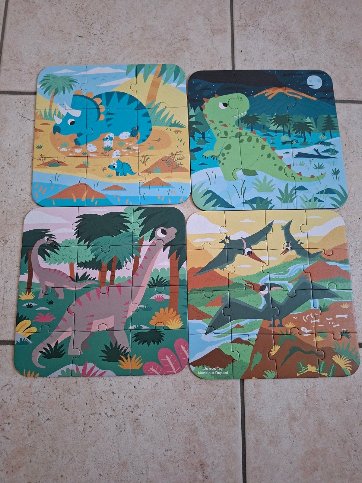 puzzle pour enfant +3 ans janod dinosaure, Enlèvement, Utilisé, 2 à 4 ans