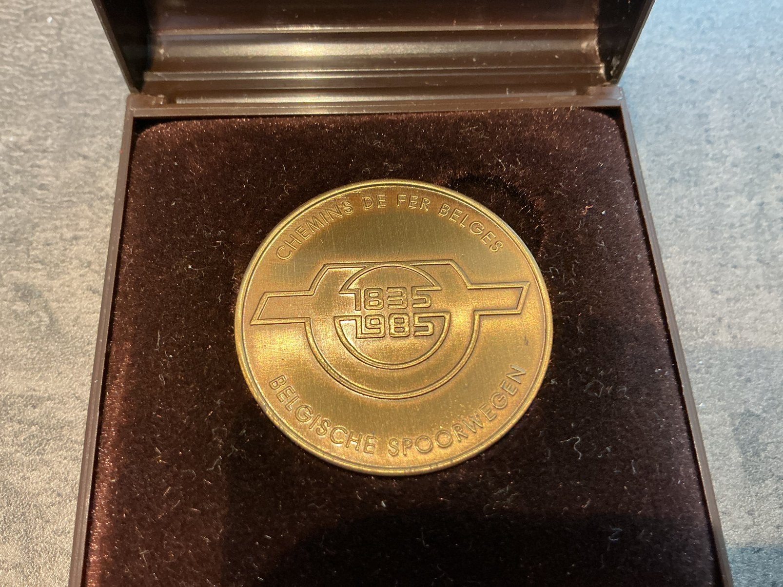 België medaille 150 jaar Belgische spoorwegen, Ophalen of Verzenden