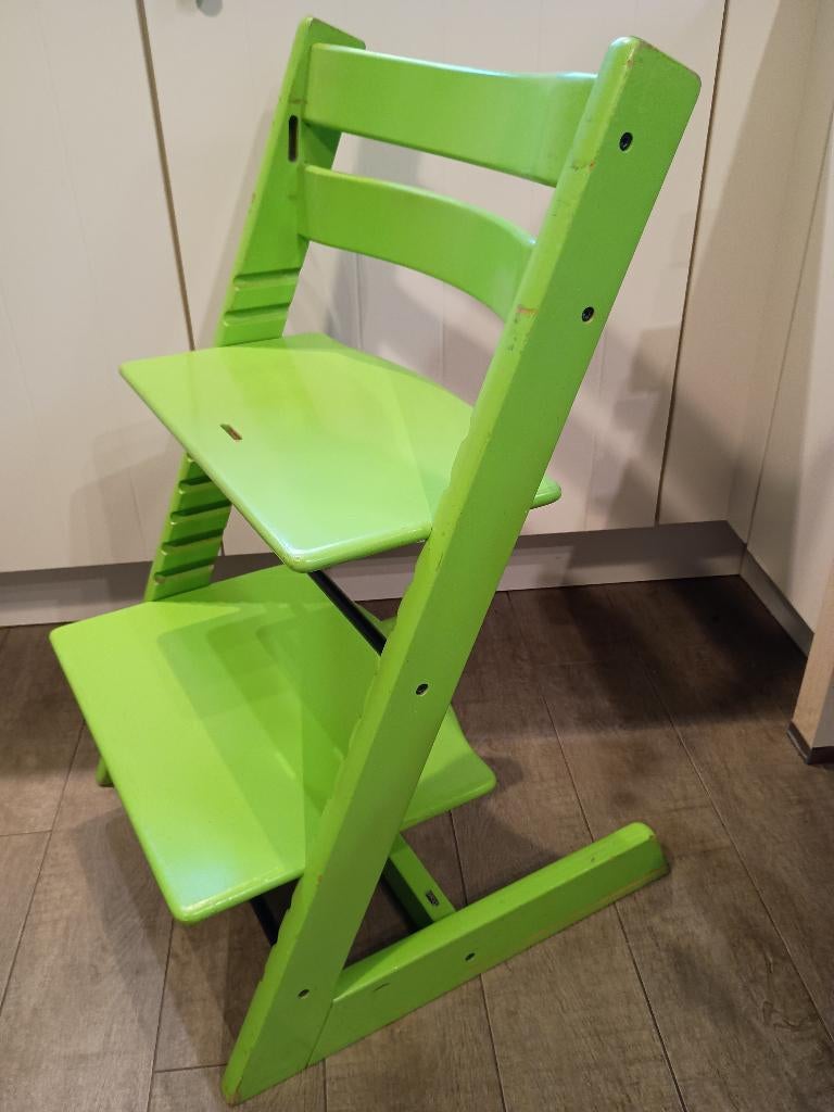 Trip trap kinderstoel groen, Kinderen en Baby's, Kinderstoelen, Ophalen, Gebruikt, Meegroeistoel
