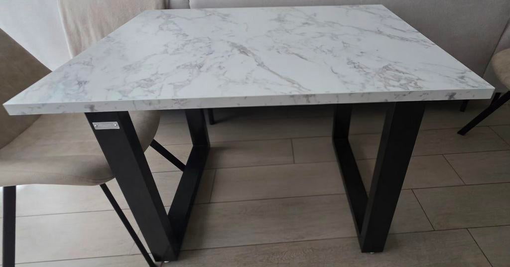 Eettafel wit marmerlook, Huis en Inrichting, Tafels | Eettafels, Ophalen