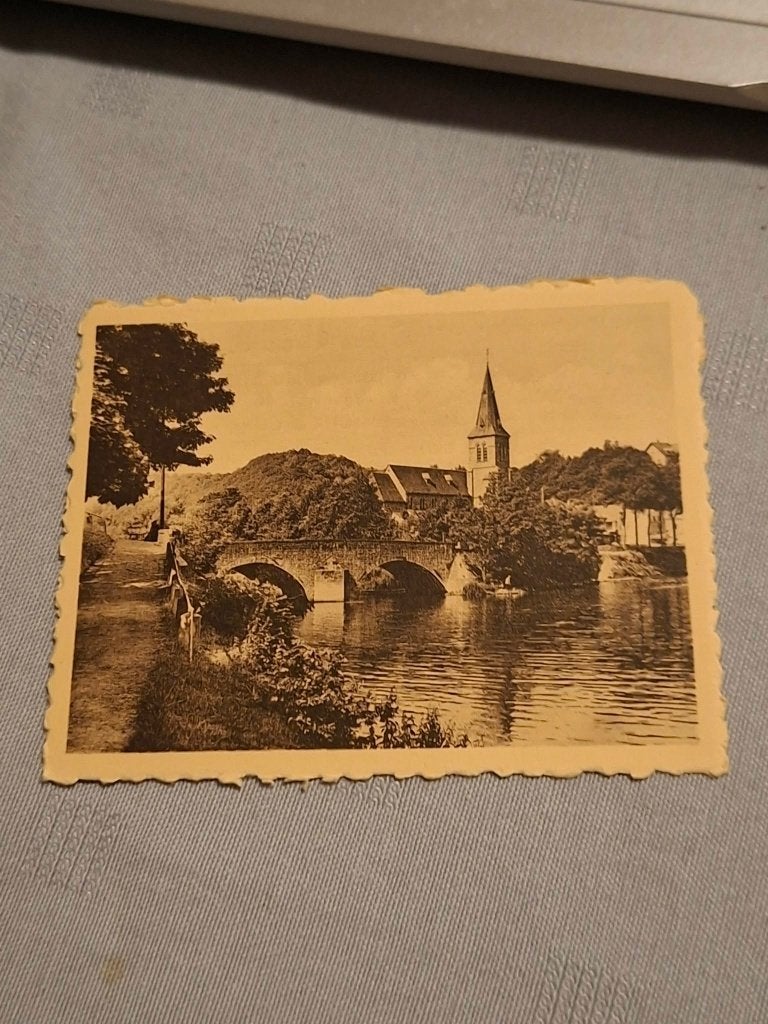 Prentje/Chromo : Anseremme / Pont Saint-Jean et église, Verzamelen, Ophalen of Verzenden, 1940 tot 1960, Gebruikt, Prent