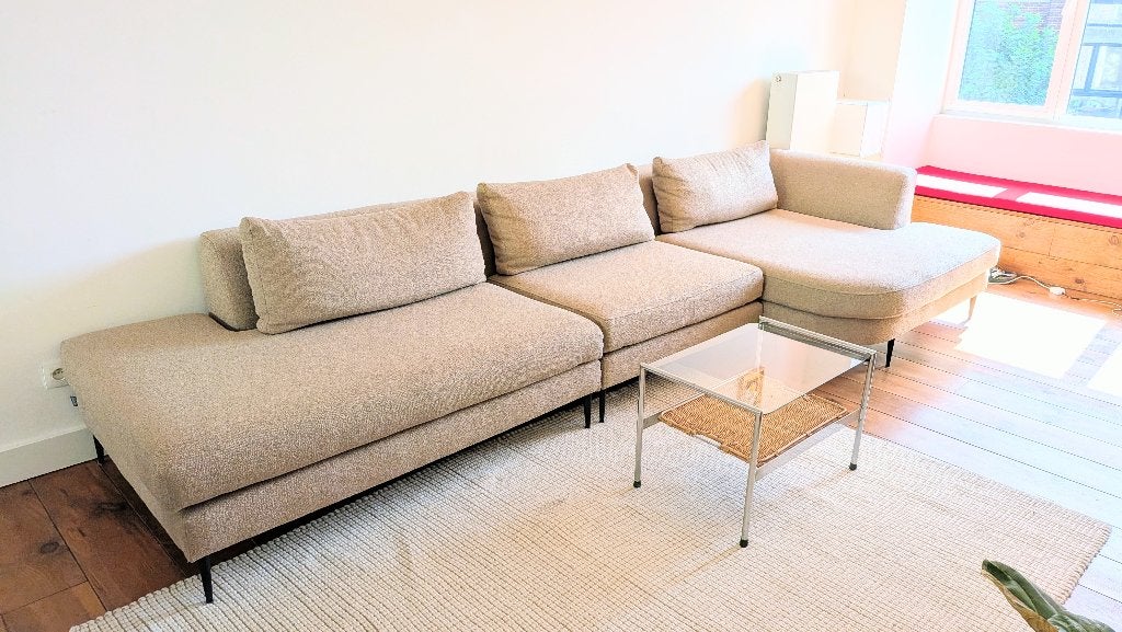 4x6 SOFA Modulaire Bank X3 Beige Mocca - ZGAN, Ophalen, Hoekbank, 300 cm of meer, 75 tot 100 cm