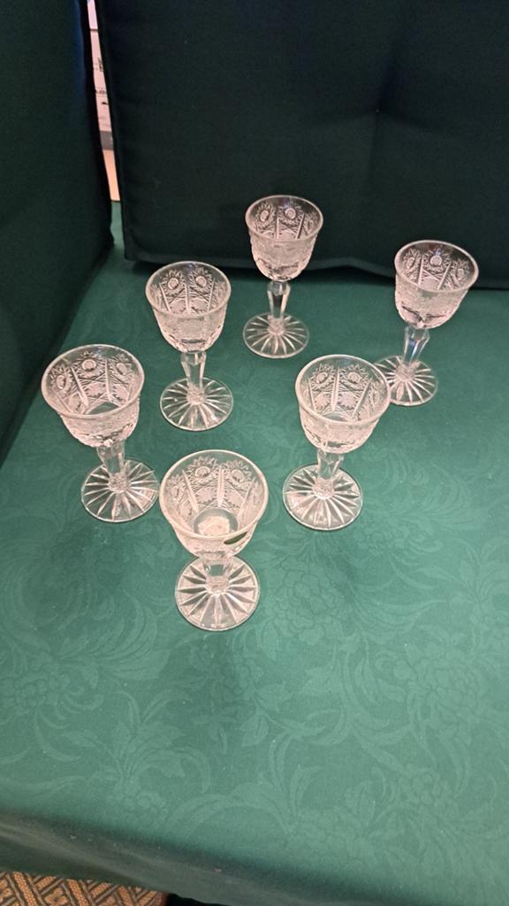Likeur glazen bohemian cristal, Antiek en Kunst, Ophalen
