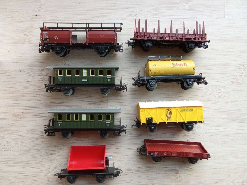 Marklin rails, transfo, wagons, locomotief, Ophalen of Verzenden, Gebruikt, Locomotief, Märklin