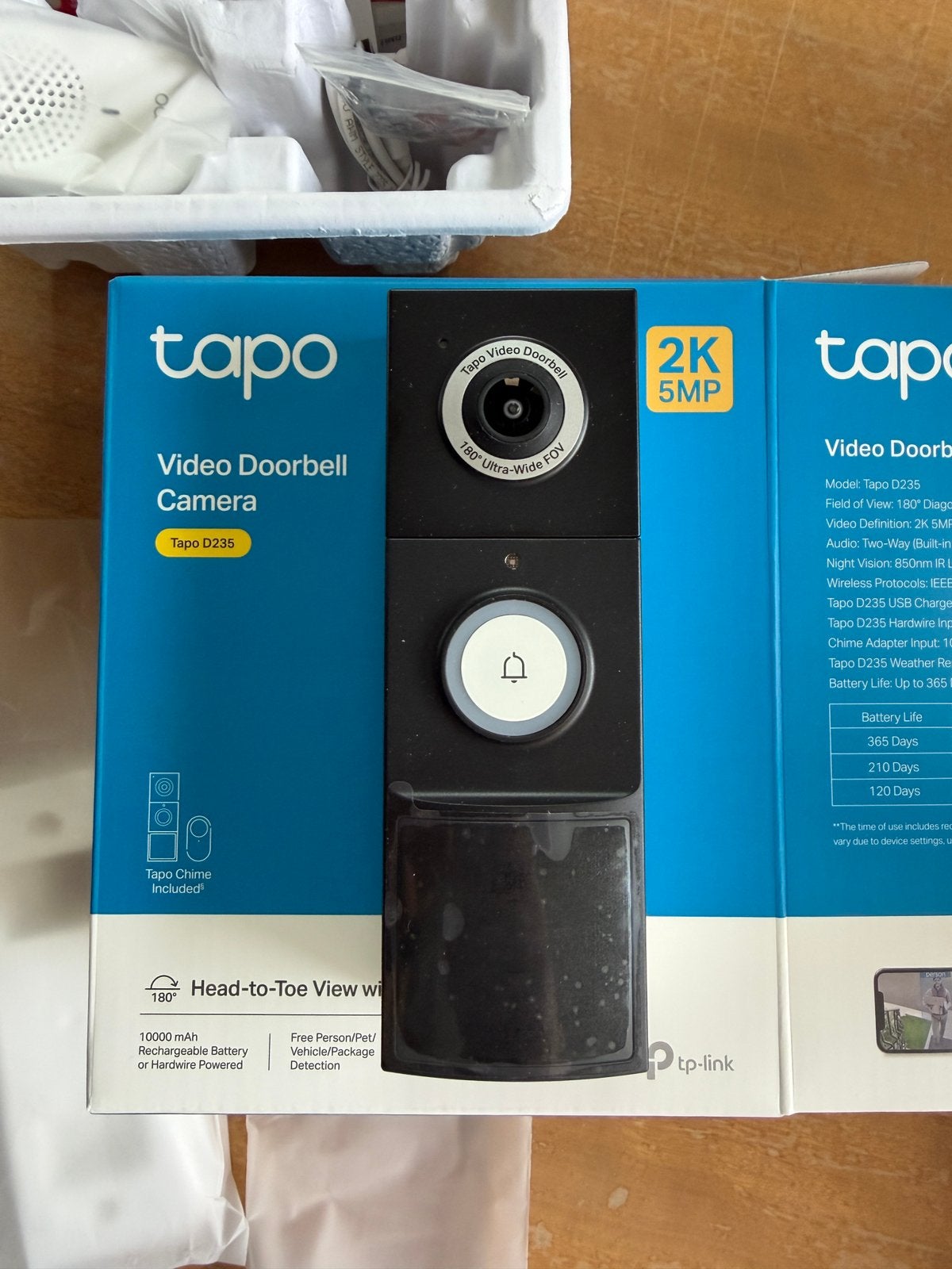 Tapo D235 deurbel, TV, Hi-fi & Vidéo, Enlèvement, Neuf, Caméra extérieure