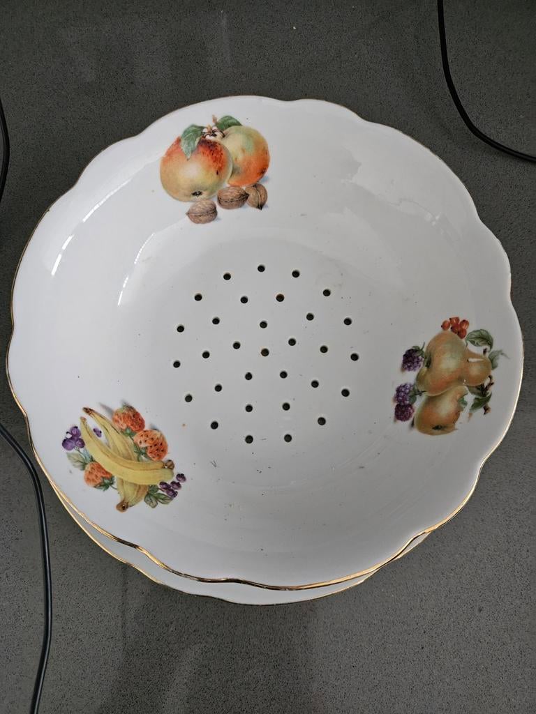 Vintage .Porselein vergiet + bord, Antiek en Kunst, Ophalen