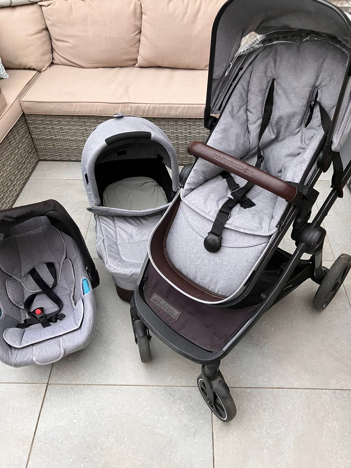 Poussette 3 en 1, Kinderen en Baby's, Kinderwagens en Combinaties, Ophalen, Gebruikt, Combiwagen, Overige merken