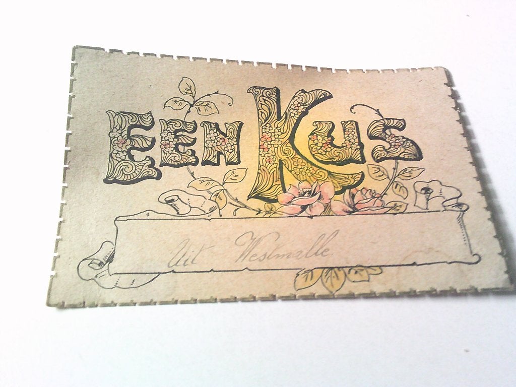 postkaart een kus uit westmalle 1946, Ophalen, 1940 tot 1960, Gelopen, Stad of Dorp