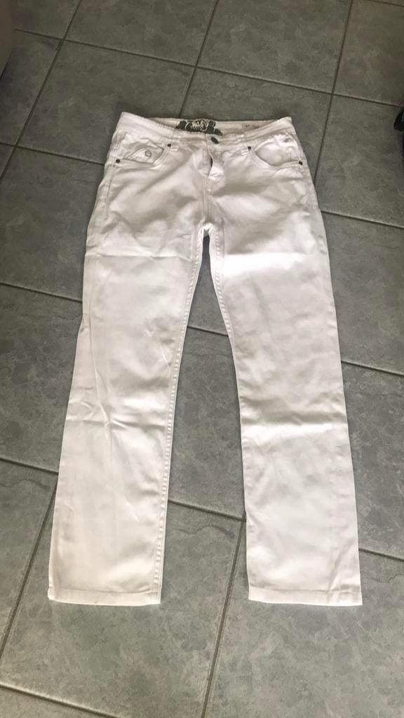 Witte broek jeans ms mode maat 42, Ophalen of Verzenden, Zo goed als nieuw, Maat 42/44 (L)