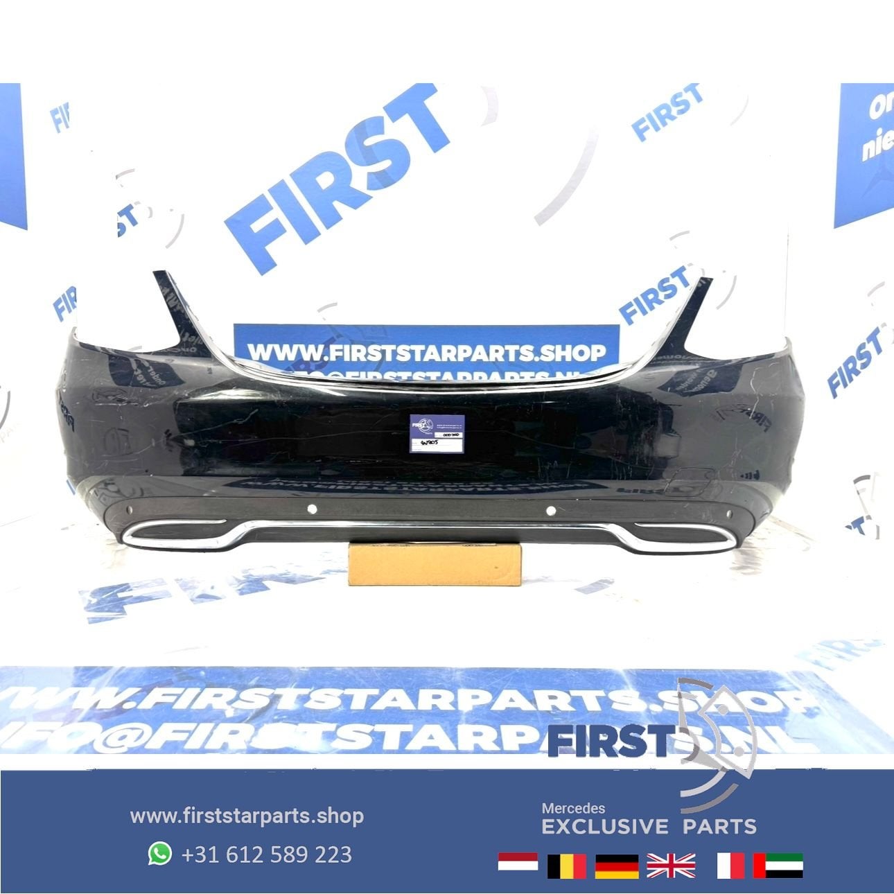 W205 achterbumper Mercedes C Klasse 2014-2019 A2058850138 zw, Gebruikt, -, Ophalen of Verzenden, Achter