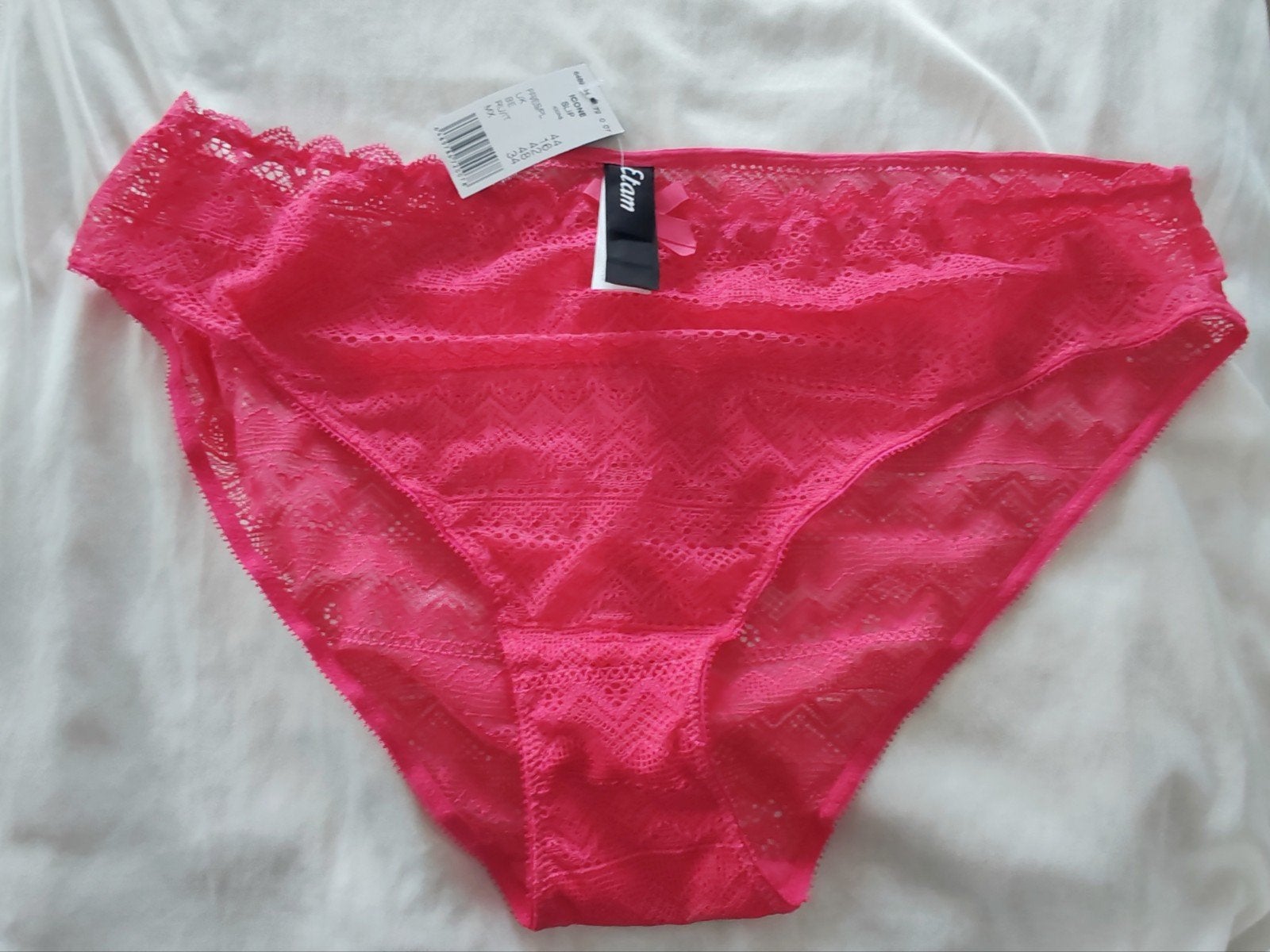 Etam fuchsia roze kanten slipje maat 44, Kleding | Dames, Ophalen of Verzenden, Roze