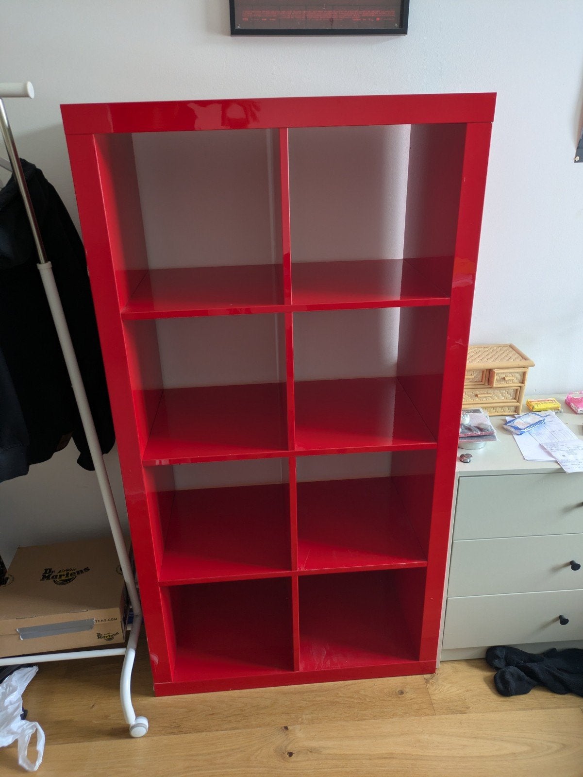 Étagère KALLAX Ikea rouge, 25 à 50 cm, Utilisé, 50 à 100 cm, 150 à 200 cm